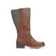 Braune Rieker Damen Hochschaftstiefel 94692-24 mit wasserabweisender TEX-Membran. Schuh Innenseite.