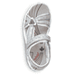 Blaue Rieker Damen Trekkingsandalen 68879-12 mit einem Klettverschluss. Schuh von oben.