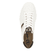 Weiße Rieker Herren Sneaker Low U0705-80 mit einer Schnürung. Schuh von oben.