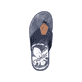 Marineblaue Rieker Herren Zehentrenner 21280-14 mit roter Sticknaht. Schuh von oben.