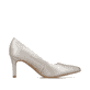 Champagnerfarbene Rieker Pumps 41160-90 mit einer griffigen Sohle. Schuh Innenseite.
