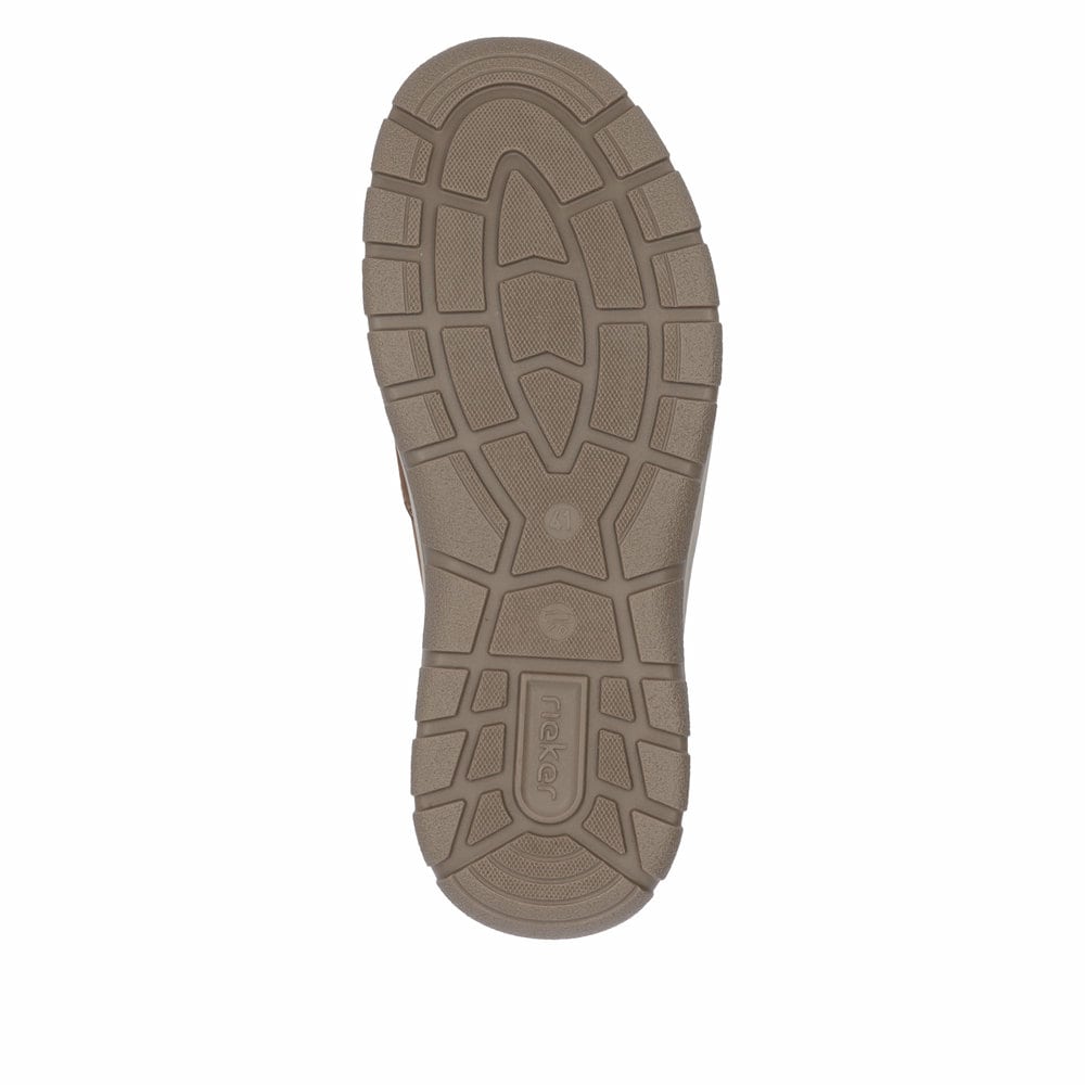 Braune Rieker Herren Slipper 03655-24 mit easy Hineinschlüpf-Möglichkeit. Schuh Laufsohle.