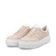 Rosane Rieker Damen Sneaker Low M1910-31 mit einer Schnürung. Schuhpaar seitlich schräg.