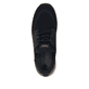 Blaue Rieker Herren Slipper B1054-14 mit Rieker Air Sohlenfenster. Schuh von oben.