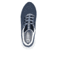 Blaue vegane Rieker Damen Sneaker Low W2701-14 mit einer Schnürung. Schuh von oben.