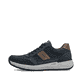 Dunkelblaue Rieker Herren Schnürschuhe 11505-14 mit einem Reißverschluss. Schuh Außenseite.