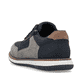 Blaue Rieker Herren Schnürschuhe 04401-14 mit einem Reißverschluss. Schuh von hinten.
