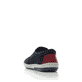 Blaue Rieker Herren Slipper B4554-14 mit einem Gummizug sowie Komfortweite G 1/2. Schuh von hinten.