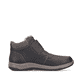 Dunkelbraune Rieker Herren Kurzstiefel 03680-25 aus Glattleder. Schuh Innenseite.