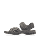 Schwarze Rieker Herren Trekkingsandalen 25051-01 mit einem Klettverschluss. Schuh Außenseite.