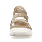 Bunte Rieker Keilsandaletten 69157-90 mit einem Klettverschluss. Schuh von vorne.