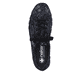 Schwarze Rieker Damen Schnürschuhe N3302-90 mit einem Reißverschluss. Schuh von oben.