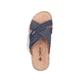 Blaue Rieker Herren Pantoletten 21384-14 mit der Komfortweite G. Schuh von oben.