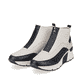Beige Rieker Damen Sneaker High N6352-60 mit leichter und dämpfender Sohle. Schuhpaar seitlich schräg.