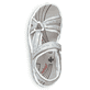 Blaue Rieker Damen Trekkingsandalen 68879-12 mit einem Klettverschluss. Schuh von oben.