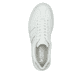 Weiße Rieker Damen Sneaker Low M1910-80 mit einer Schnürung. Schuh von oben.