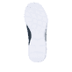 Blaue vegane Rieker Damen Slipper M5069-12 mit Gummizug sowie flexibler Sohle. Schuh Laufsohle.