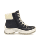 Granitgraue Rieker Damen Schnürstiefel X9335-45 mit Schnürung und Reißverschluss. Schuh Innenseite