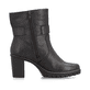Dunkelbraune Rieker Damen Stiefeletten Y2590-25 mit einem Reißverschluss. Schuh Innenseite.
