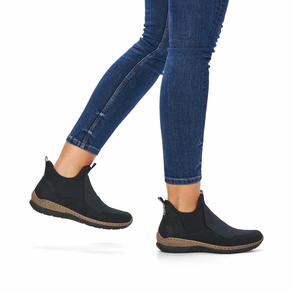 Stivali Chelsea Rieker Donna - Nero, Modello Comodo Antistress Con Suola Ammortizzata - Taglia 42