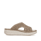 Beige vegane Rieker Damen Pantoletten 69280-60 mit der Extraweite H. Schuh Innenseite.