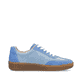 Blaue vegane Rieker Damen Sneaker Low M5512-10 mit einer Schnürung. Schuh Innenseite.