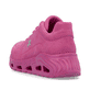 Rosane vegane Rieker Damen Sneaker Low N5202-31 mit einer Schnürung. Schuh von hinten.