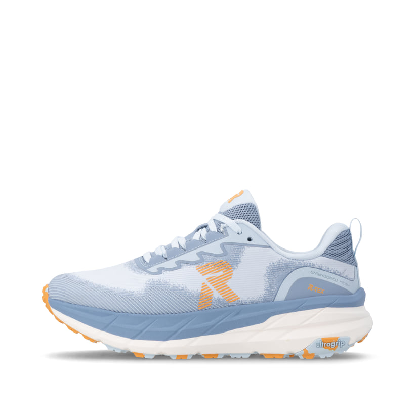 Blaue Rieker Sport Damen Sneaker Low W4500-12. Schuh Außenseite.