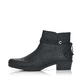 
Tiefschwarze Rieker Damen Stiefeletten Y0782-01 mit Reißverschluss sowie Blockabsatz. Schuh Außenseite