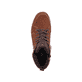 Braune Rieker Herren Sneaker High U0070-22 mit wasserabweisender TEX-Membran. Schuh von oben.