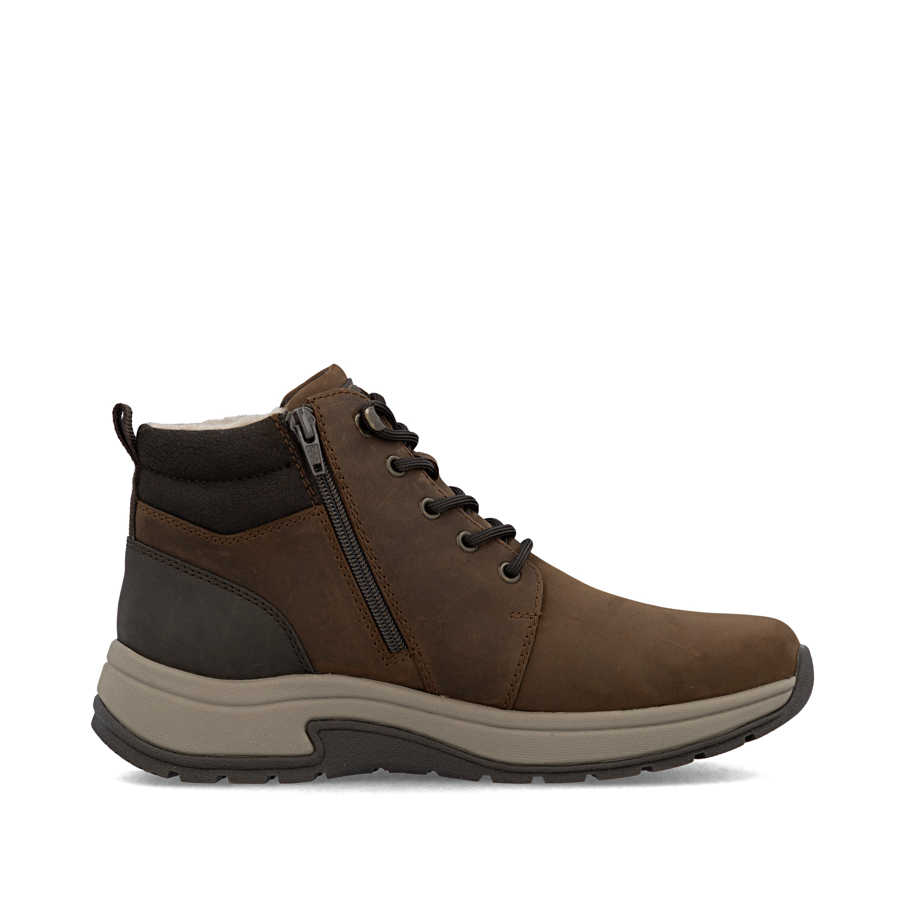 Braune Rieker Herren Schnürstiefel 11004-22 aus Glattleder. Schuh Innenseite.