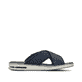 Blaue Rieker Herren Pantoletten 29083-14 mit Rieker Air Sohlenfenster. Schuh Innenseite.