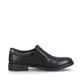 Nachtschwarze Rieker Herren Slipper 10351-00 mit einer Profilsohle. Schuh Innenseite