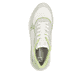 Weiße Rieker Damen Sneaker Low W2400-81 mit Schnürung sowie super leichter Sohle. Schuh von oben.
