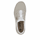 Beige Rieker Damen Slipper N42G0-60 mit Deko-Reißverschluss sowie einem Gummizug. Schuh von oben.