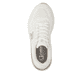 Weisse Rieker Sport Damen Sneaker Low W4101-80. Schuh von oben.