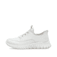 Weiße Rieker Damen Slipper M5357-80 mit Ready2GO Slip-in Funktion sowie Gummizug. Schuh Außenseite.