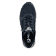 Dunkelblaue Rieker Damen Sneaker Low 53101-15 mit einem Reißverschluss. Schuh von oben.
