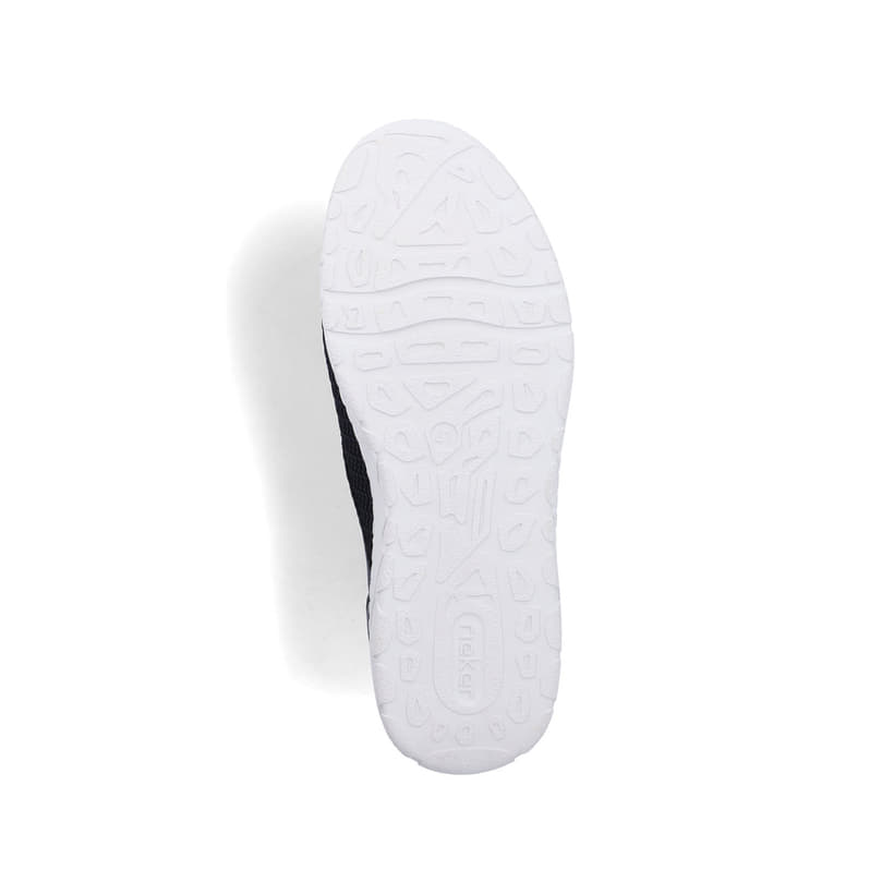Blaue Rieker Herren Slipper 08365-14, Barfußschuhe mit einem Gummizug. Schuh Laufsohle.