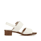 Beige Rieker Riemchensandaletten 62663-60 mit trendigen Schnalle. Schuh Innenseite.