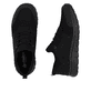 Schwarze Rieker Herren Slipper B6650-00 mit Gummizug sowie Komfortweite G 1/2. Schuh von oben, liegend.