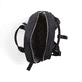 Rieker Rucksack H1648-00 in Schwarz mit Innenfach und Handyfach. Geöffnet.
