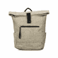 Rieker Damen Rucksack H1607-60 in Hellbeige aus Textil mit Reißverschluss. Rucksack Vorderseite.