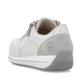 Weiße Rieker Damen Sneaker Low N1100-80 mit Reißverschluss sowie Extraweite H. Schuh von hinten.