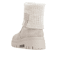 Taupefarbene Rieker Damen Kurzstiefel Z9450-60 mit umschlagbarem Schaft. Schuh von hinten.