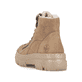 Beige Rieker Damen Schnürstiefel Z7410-20 mit modernen Ziernähten. Schuh von hinten.