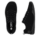 Schwarze vegane Rieker Damen Schnürschuhe 45222-00,Barfußschuhe mit Einlegesohle. Schuh von oben, liegend.