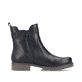 Schwarze Rieker Damen Chelsea Boots 79561-00 mit einem Reißverschluss. Schuh Innenseite.