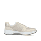 Beige Rieker Damen Sneaker Low 53101-60 mit Reißverschluss sowie Extraweite H. Schuh Innenseite.