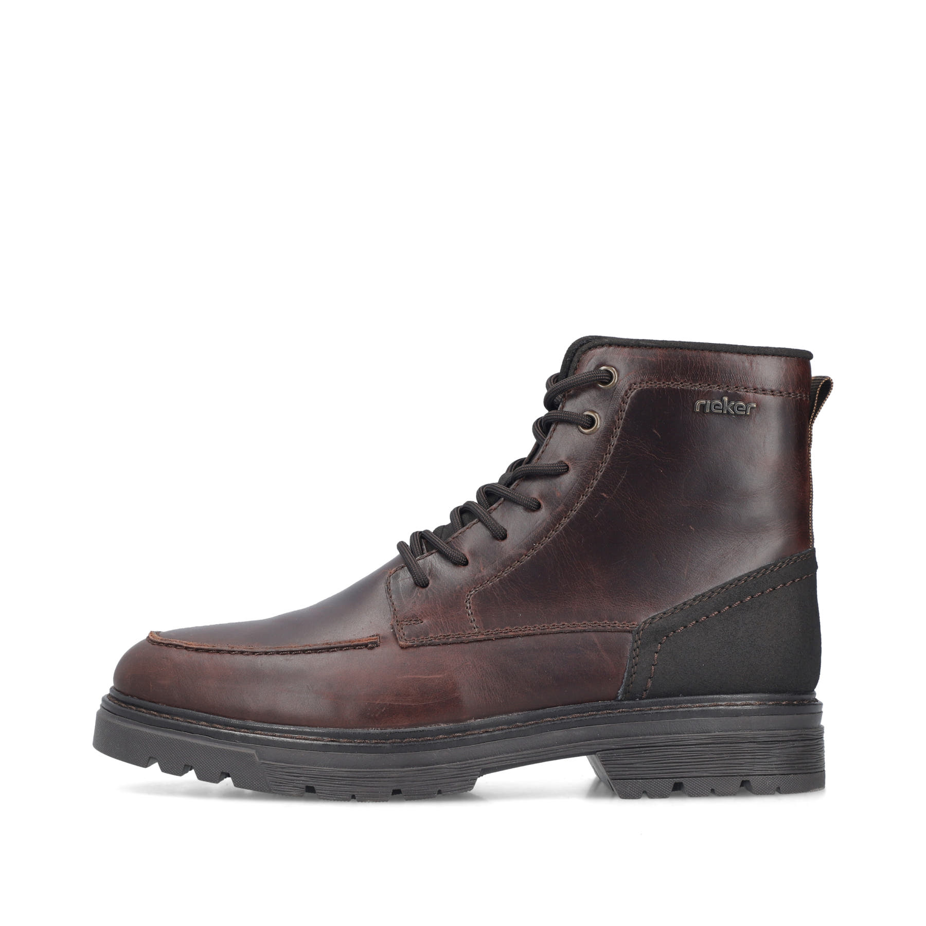 Braune Rieker Herren Schnürstiefel F2710-26 aus Glattleder. Schuh Außenseite.